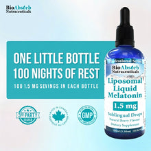 Load image into Gallery viewer, Liposomal Liquid Melatonin 1.5mg