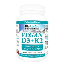 Load image into Gallery viewer, Vegan Vitamin D3 1000 IU + Vitamin K2 MK-7 Form