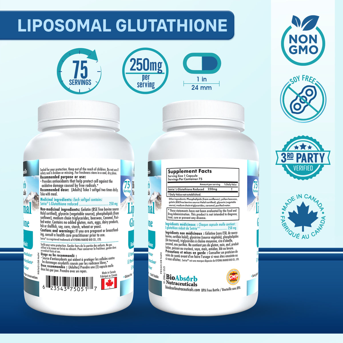glutamic acid and glutathione Glutathione 500mg per serving main image 1