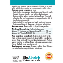 Load image into Gallery viewer, Vitamin D3 1000 IU + Vitamin K2 MK-7 Form