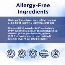 Load image into Gallery viewer, Liposomal Vitamin C Capsules 1000mg (Corn-Free)