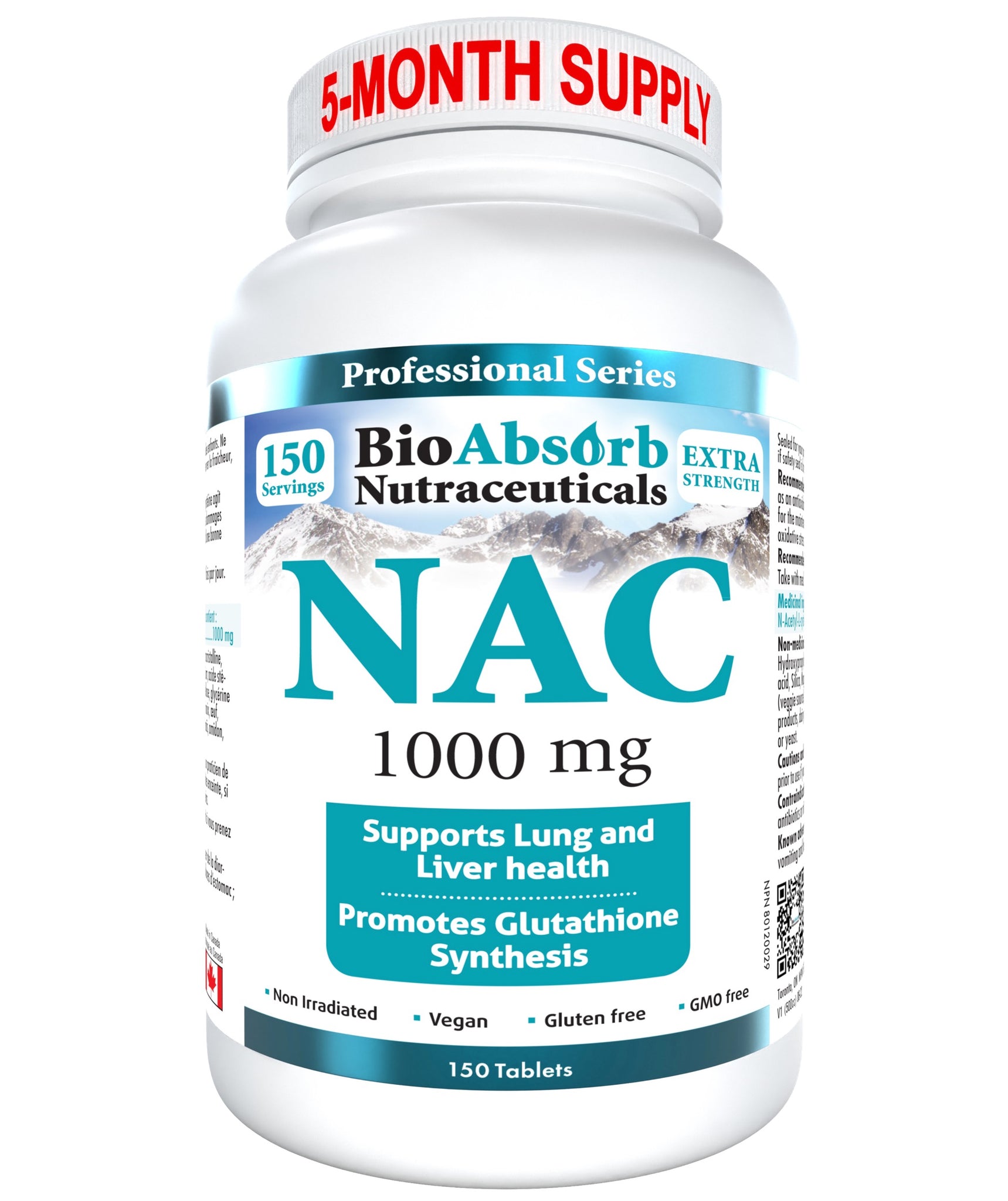 Bioflow Supplement NAC (N-Acetyl Cysteine) 600mg – Glutathione Precursor, Vegan – Bio ...