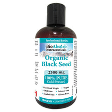 Load image into Gallery viewer, Organic Black Seed Oil. Cold Pressed Unrefined. 54-Day Supply. Extracted from Black Cumin (Nigella Sativa) Seeds (270ml)
