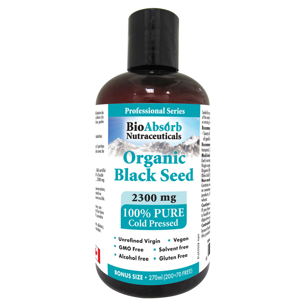 Organic Black Seed Oil. Cold Pressed Unrefined. 54-Day Supply. Extracted from Black Cumin (Nigella Sativa) Seeds (270ml)