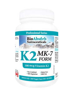 Vitamin K2 MK-7 Form Supplement. 100 mcg.