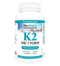 Load image into Gallery viewer, Vitamin K2 MK-7 Form Supplement. 100 mcg.
