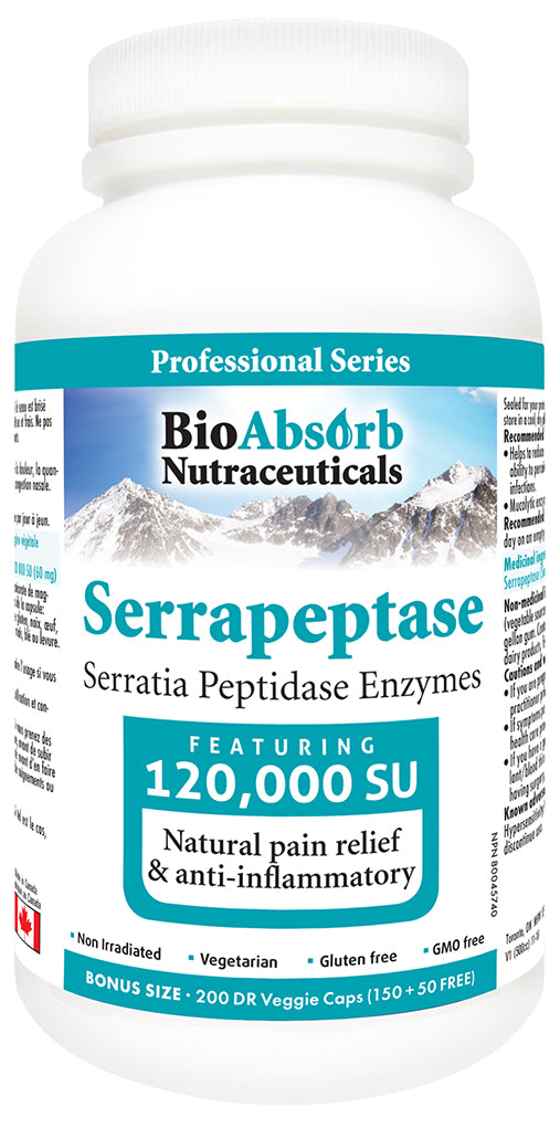 Serrapeptase Enzyme, High Potency 120000 Units (SPU)