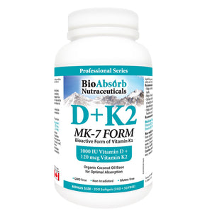 Vitamin D3 1000 IU + Vitamin K2 MK-7 Form
