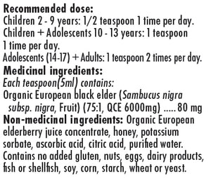 Organic Black Elderberry Syrup