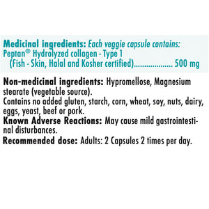 Marine Collagen Capsules. 67-Day Supply. Mercury Free, No Fish Aftertaste. 270 Collagen Pills w/ Type 1 Hydrolyzed Collagen Peptides Powder
