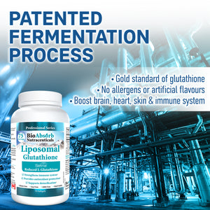 Liposomal Glutathione 500mg Setria Patented Form Bio Absorb Nutraceuticals Liposomal Glutathione 500mg Setria Patented Form Bio Absorb Nutraceuticals